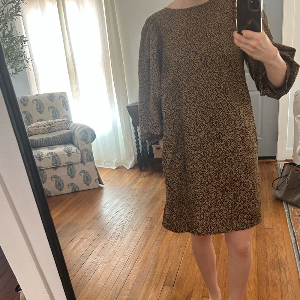 A New Day Black and Gold Print Dress
